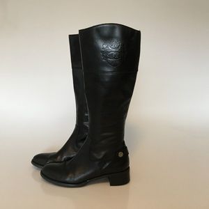 ETIENNE AIGNER CHIP BLACK LEATHER RIDING BOOT 8